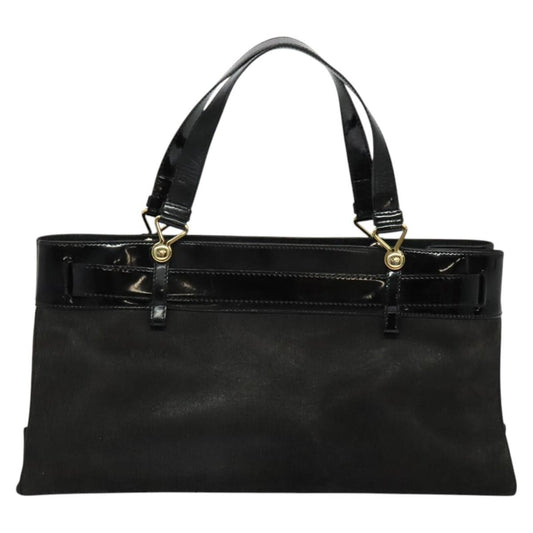 Christian Dior Vintage Trotter Horizontal Tote Canvas, BLACK, CANVAS, Tote bag