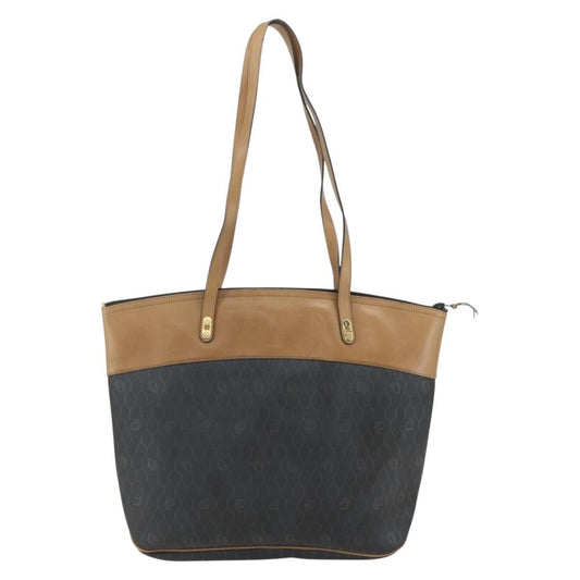 Christian Dior Vintage Honeycomb Tote Bag Canvas, BLACK, CANVAS, Tote bag