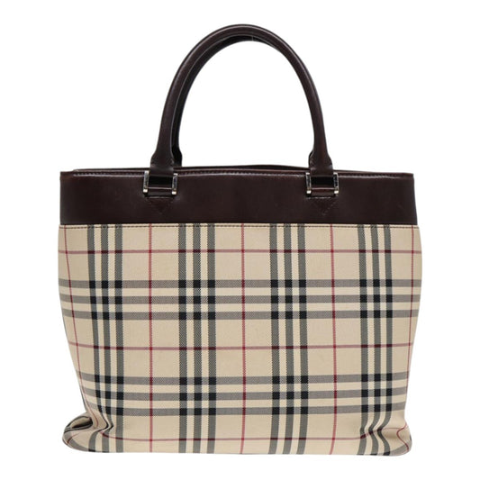 Burberry Nova Check Tote Canvas and Leather, BEIGE, CANVAS, Tote bag