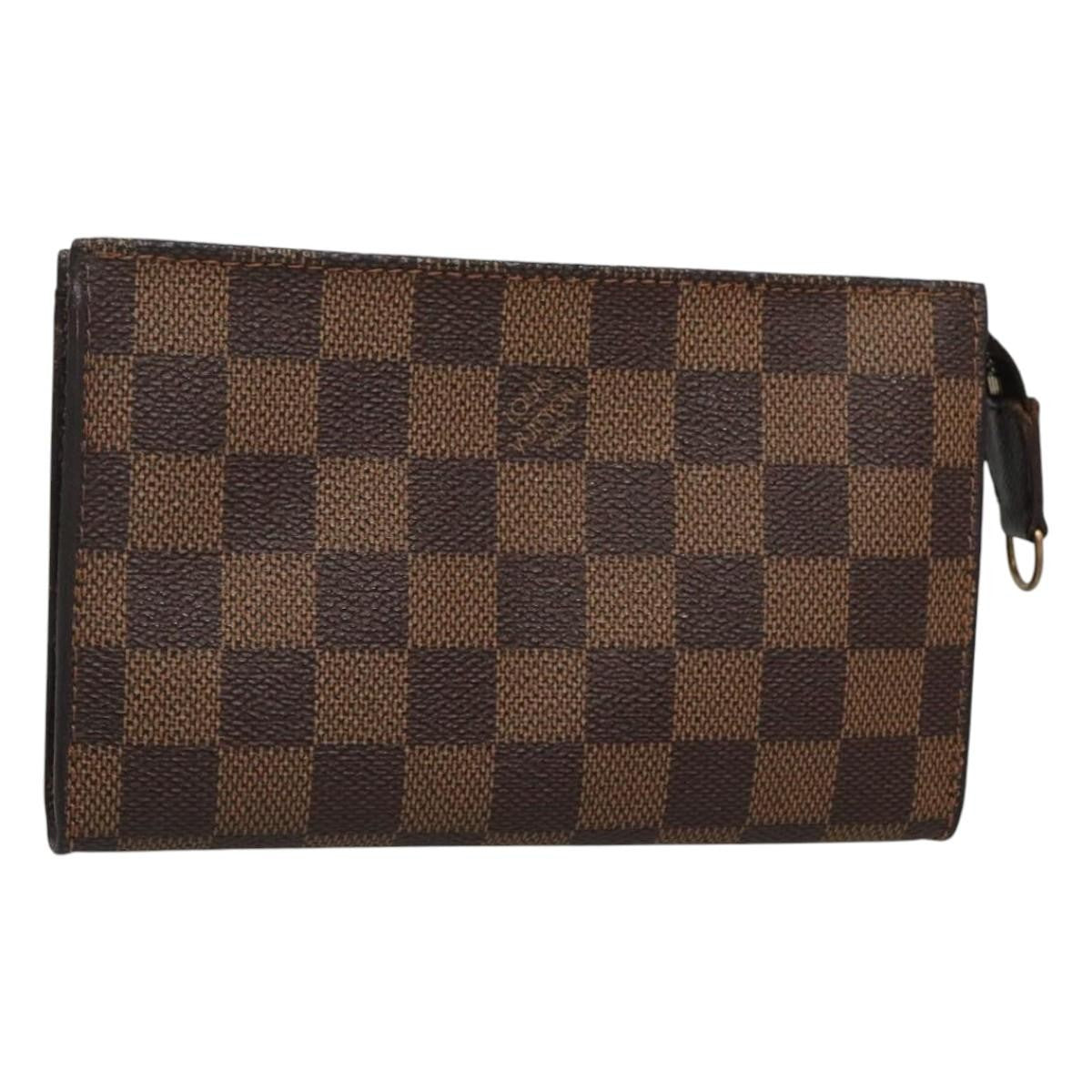 Louis Vuitton Marais Bucket Zip Pouch Damier, BROWN, CANVAS, Clutche & pouche