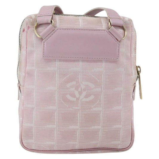 Chanel Travel Line Crossbody Bag Nylon, PINK, NYLON, Shoulder bag