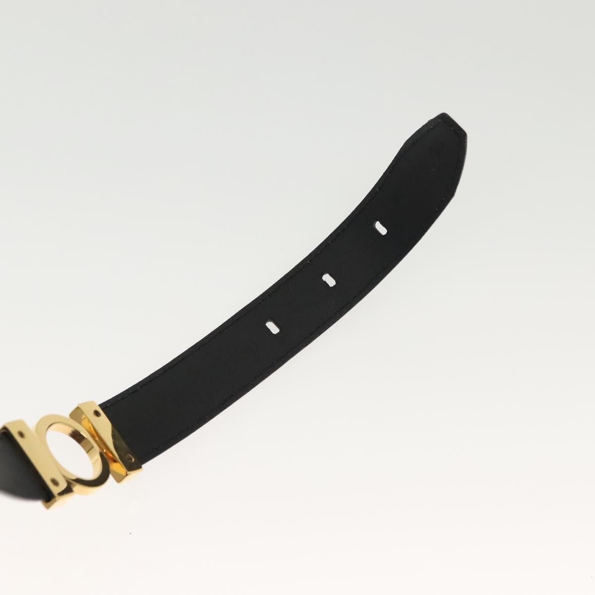 Salvatore Ferragamo Gancini Belt Leather, BLACK, LEATHER, Belts