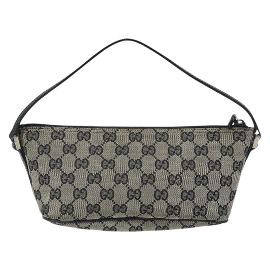 Gucci Vintage Boat Pochette GG Canvas, BLACK, CANVAS, Clutche & pouche