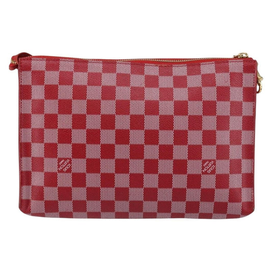 Louis Vuitton Modul Handbag Damier Couleurs, RED, CANVAS, Clutche & pouche