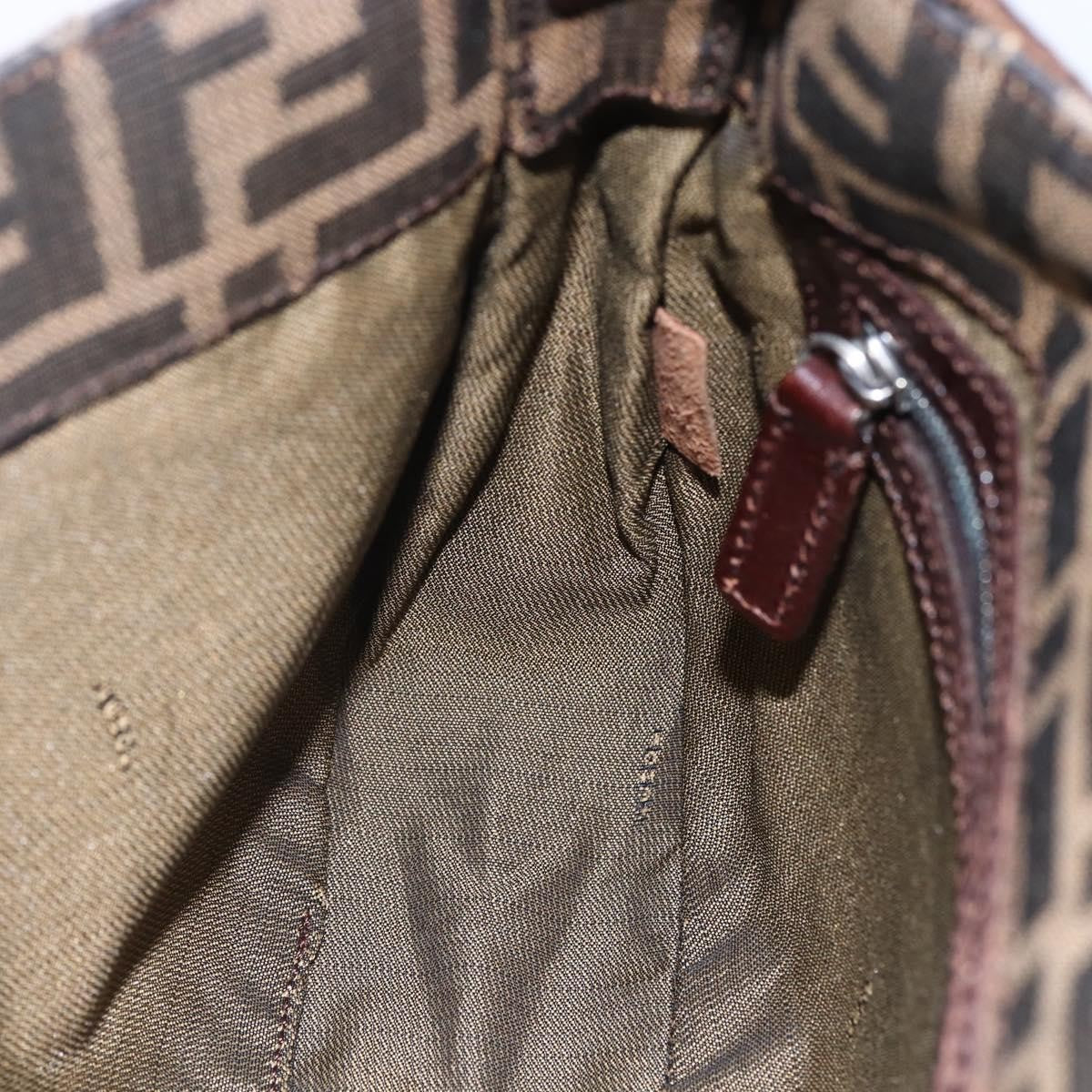 Fendi Vintage Shoulder Bag Zucca Canvas, KHAKI, CANVAS, Shoulder bag