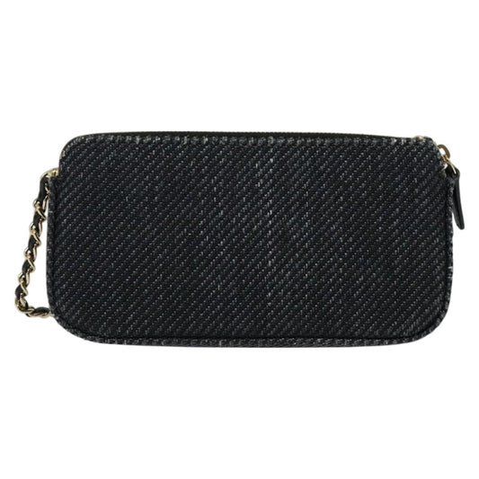 Chanel Deauville Chain wallet Raffia, NAVY, WICKER, Wallets