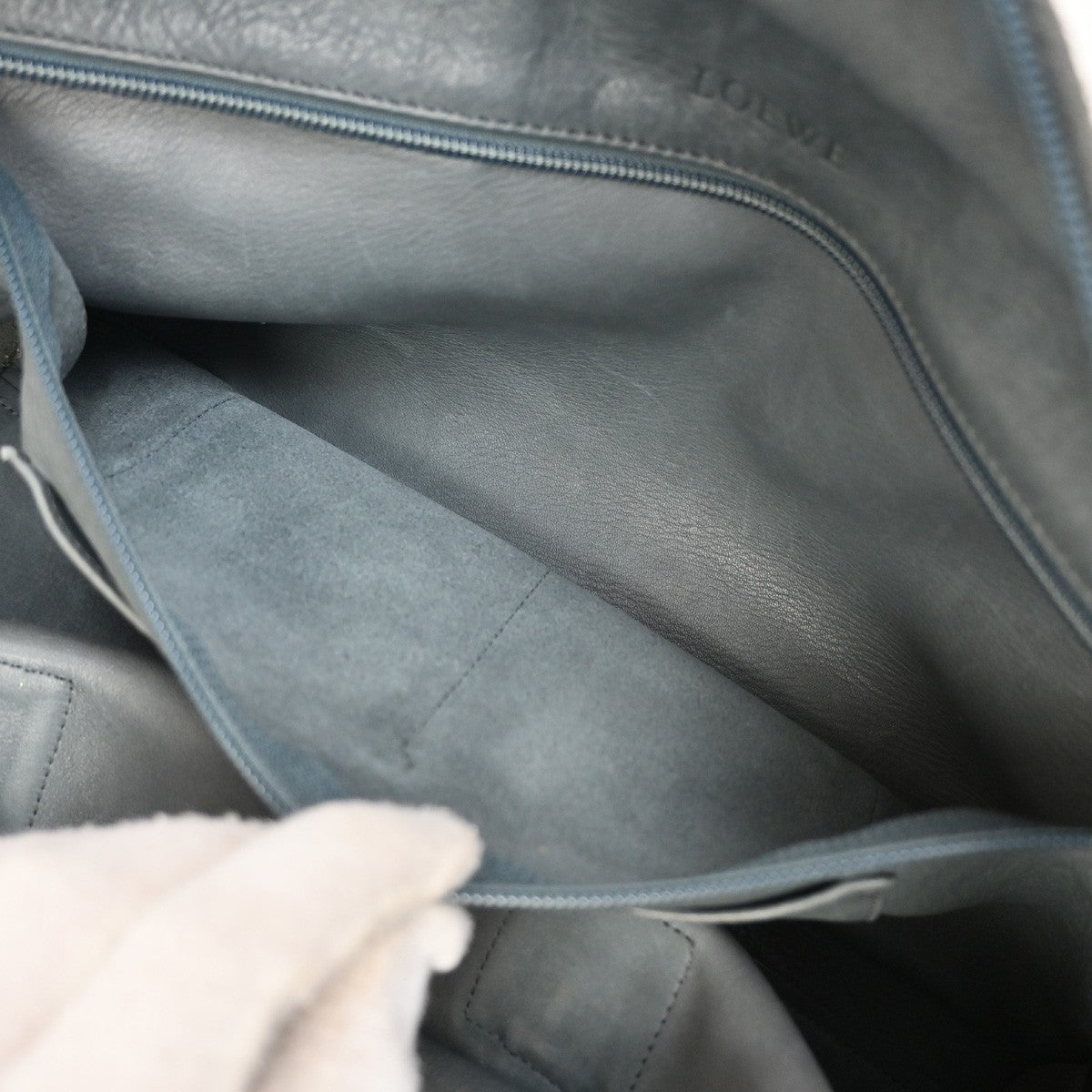 Loewe Amazona Bag Suede, GRAY, SUEDE, Handbag