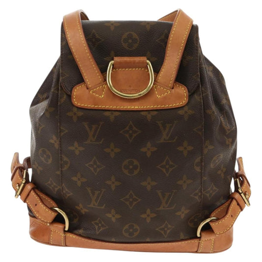 Louis Vuitton Montsouris Backpack Monogram Canvas, BROWN, CANVAS, Backpack