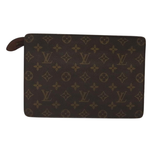 Louis Vuitton Pochette Homme Monogram Canvas, BROWN, CANVAS, Clutche & pouche