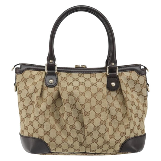 Gucci Sukey Top Handle Satchel GG Canvas with Leather, BEIGE, CANVAS, Handbag