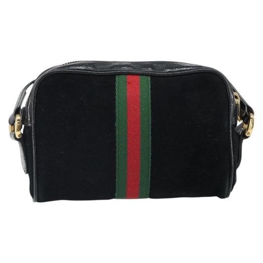 Gucci Ophidia Shoulder Bag Suede, BLACK, SUEDE, Shoulder bag