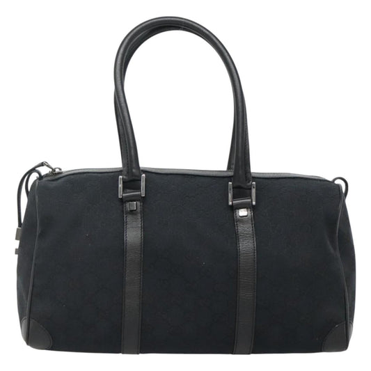 Gucci Vintage Zip Boston Bag GG Canvas, BLACK, CANVAS, Handbag