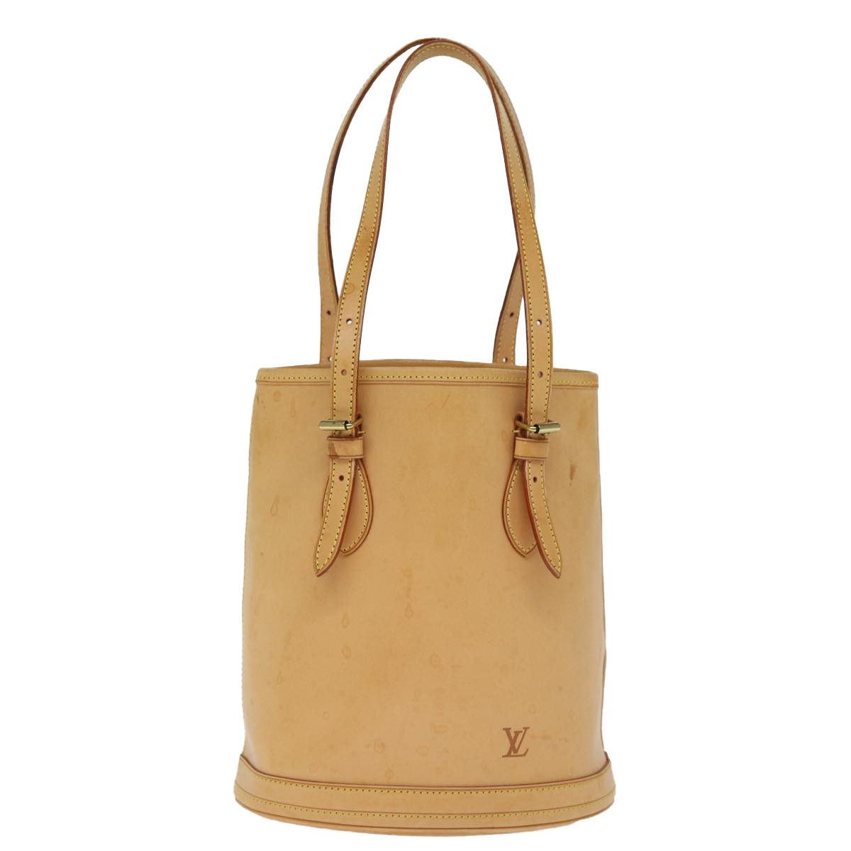 Louis Vuitton Bucket Bag Leather, BEIGE, LEATHER, Handbag