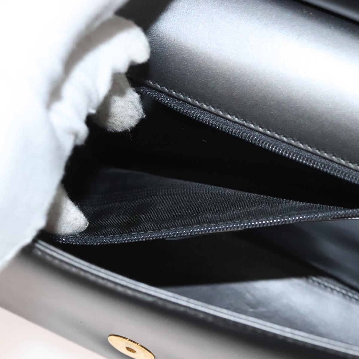 Gucci Vintage Shoulder Bag Leather, GRAY, LEATHER, Shoulder bag