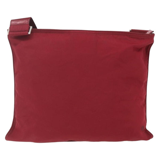 Prada Zip Top Messenger Bag Tessuto, RED, NYLON, Shoulder bag