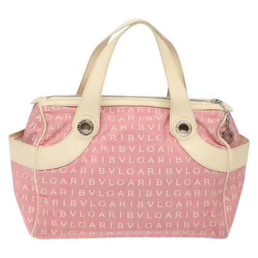 Bvlgari B.Zero1 Logomania Bag Canvas with Leather, PINK, CANVAS, Handbag