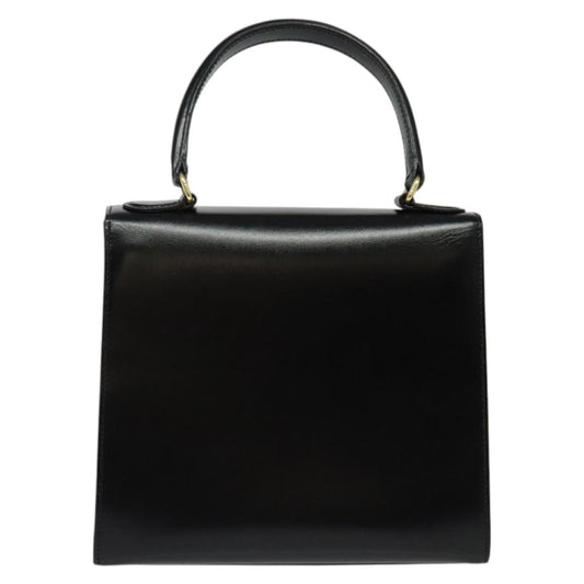 Celine Vintage Logo Top Handle Bag Leather, BLACK, LEATHER, Handbag