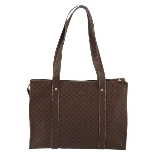 Celine Vintage Macadam Tote bag Canvas, BROWN, CANVAS, Tote bag