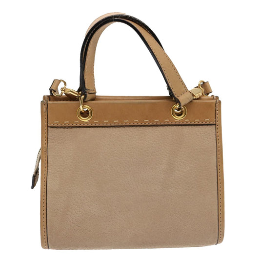 Celine Handbag Leather, BEIGE, LEATHER, Handbag