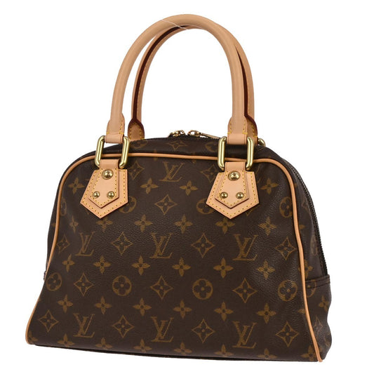 Louis Vuitton Manhattan Handbag Monogram Canvas, Brown, Canvas, Handbag