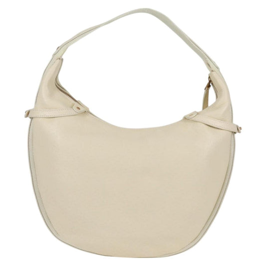 Salvatore Ferragamo Gancini Hobo Leather, BEIGE, LEATHER, Handbag