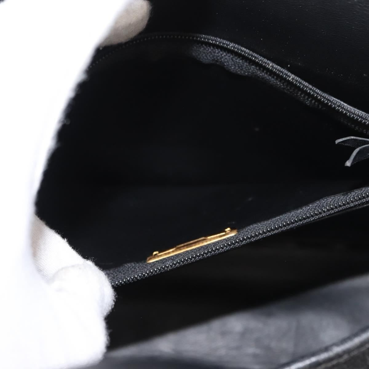 Christian Dior Vintage CD Handbag Leather, BLACK, LEATHER, Handbag