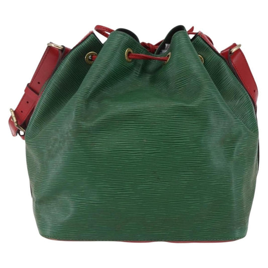 Louis Vuitton Petit Noe Handbag Two Tone Epi Leather, GREEN, LEATHER, Handbag
