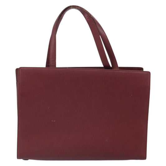 Prada Vintage Handbag Leather, BURGUNDY, LEATHER, Handbag