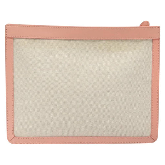 Balenciaga Navy Clutch Canvas with Leather, PINK, CANVAS, Clutche & pouche