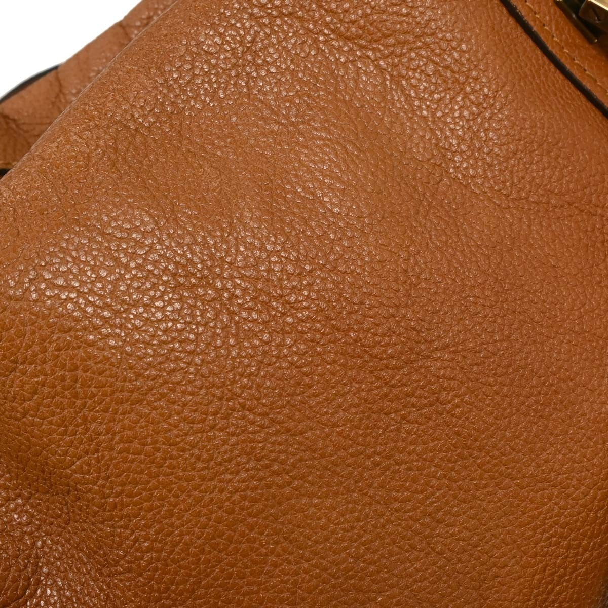 Chloe Paraty Top Handle Bag Leather, BROWN, LEATHER, Handbag
