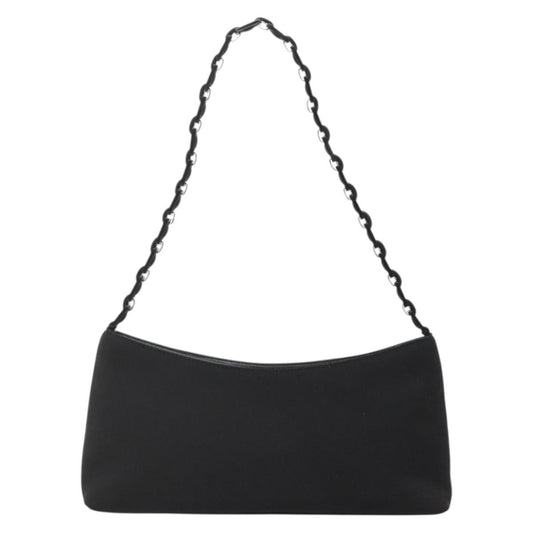 Salvatore Ferragamo Vala Shoulder Bag Nylon, BLACK, NYLON, Shoulder bag