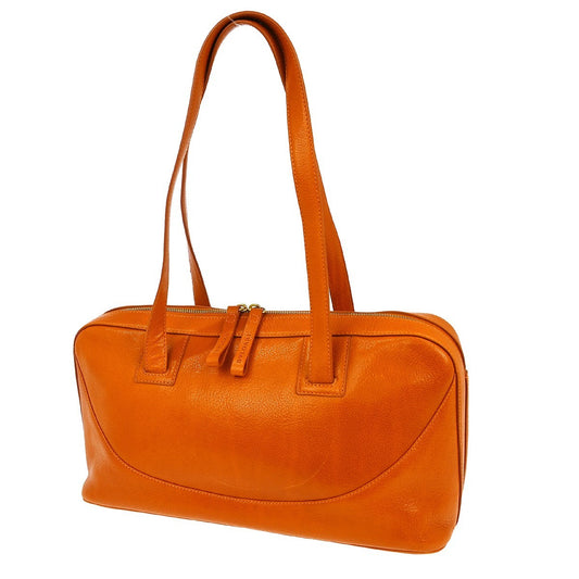 Bvlgari Handbag Leather, ORANGE, LEATHER, Handbag