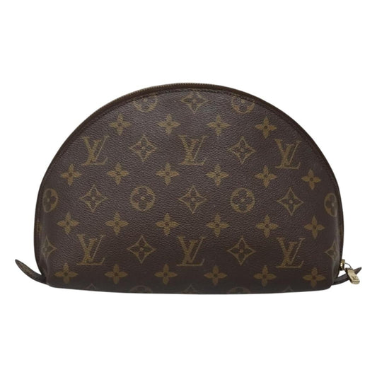 Louis Vuitton Trousse demi ronde Canvas, BROWN, CANVAS, Toiletry Case