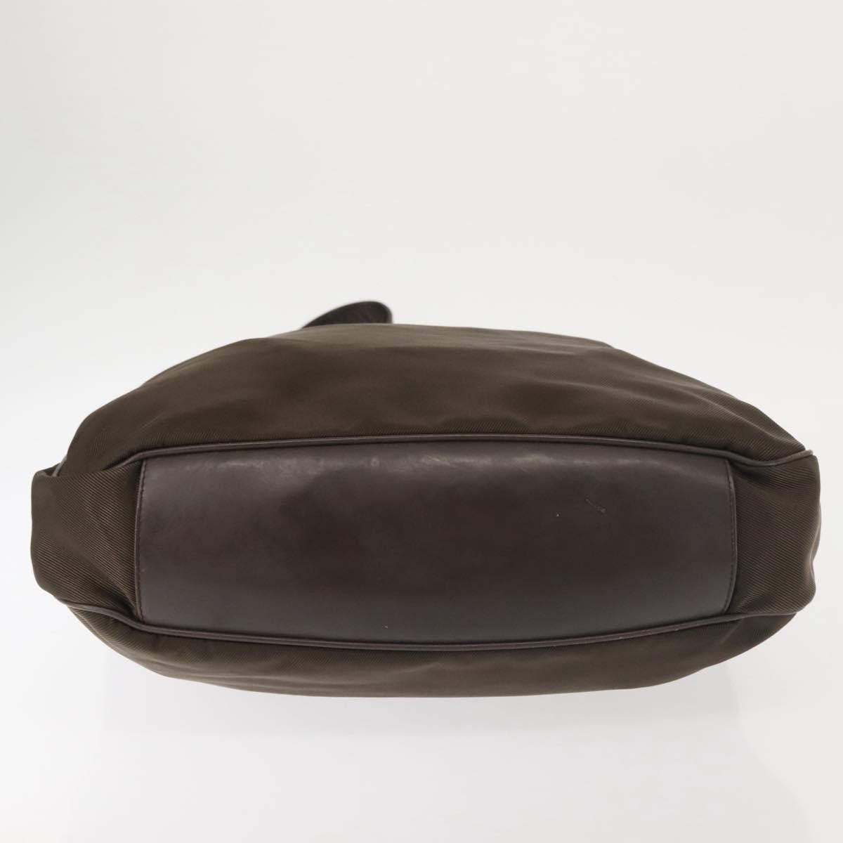 Gucci Sherry bamboo Shoulder Bag Nylon, KHAKI, NYLON, Shoulder bag