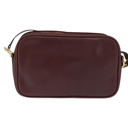 cartier Must de Cartier Shoulder Bag Leather, BURGUNDY, LEATHER, Shoulder bag
