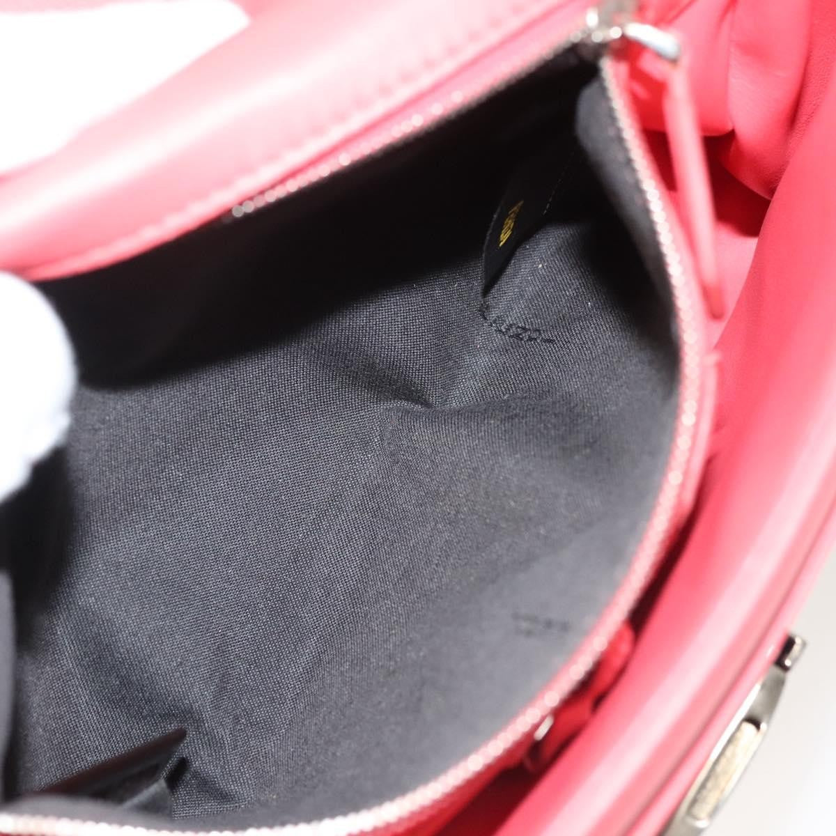 Fendi Be Baguette Flap Bag Leather, PINK, LEATHER, Shoulder bag