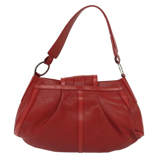 Bvlgari Chandra Top Handle Bag Leather, RED, LEATHER, Shoulder bag
