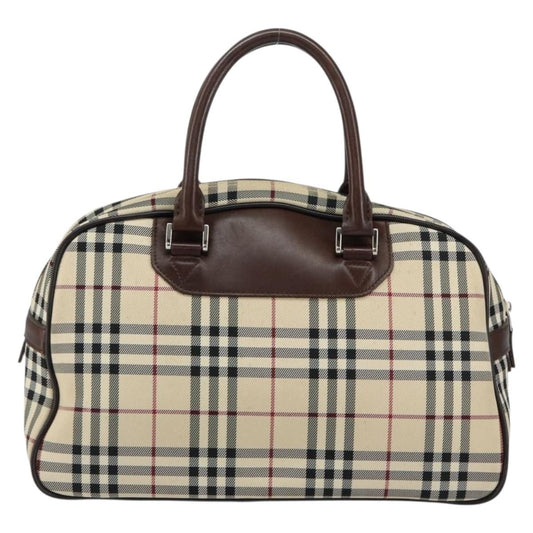 Burberry Nova Check Bowling Bag Canvas, BEIGE, NYLON, Handbag