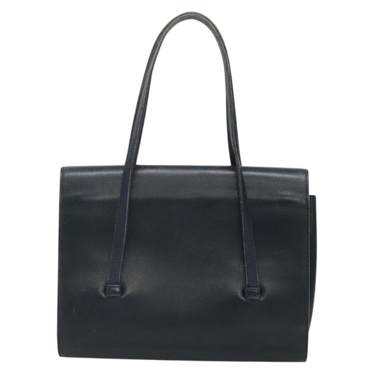 Christian Dior Vintage Handbag Leather, NAVY, LEATHER, Handbag