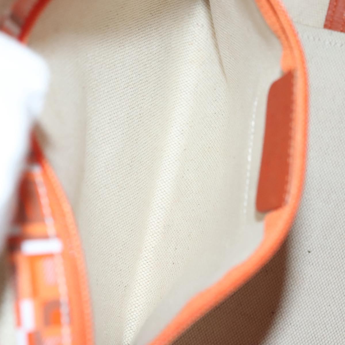 Salvatore Ferragamo Vintage Handbag Canvas, ORANGE, CANVAS, Handbag