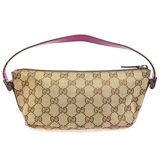 Gucci Boat Pochette GG Canvas, BROWN, CANVAS, Clutche & pouche