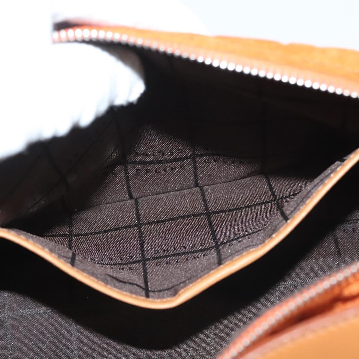 Celine C Macadam Handbag Suede, ORANGE, SUEDE, Handbag