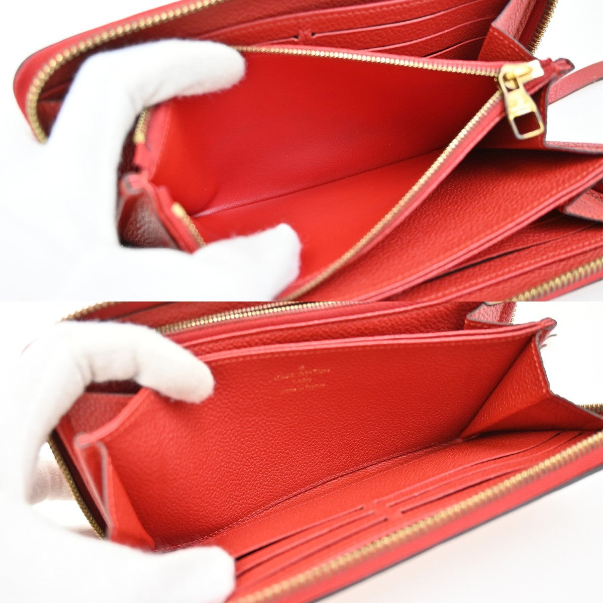 Louis Vuitton Portefeuille zippy Monogramme Empreinte Monogramme Empreinte, RED, LEATHER, Wallets