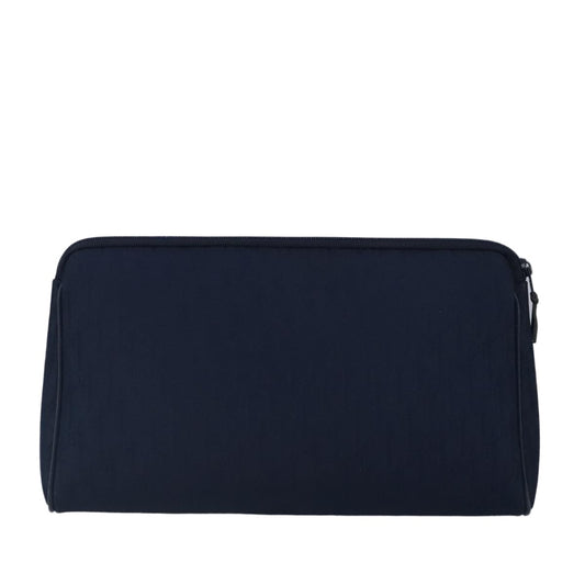 Christian Dior Vintage Trotter Pouch Canvas, NAVY, CANVAS, Clutche & pouche