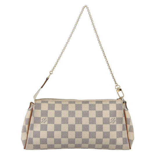 Louis Vuitton Eva Handbag Damier, WHITE, CANVAS, Shoulder bag