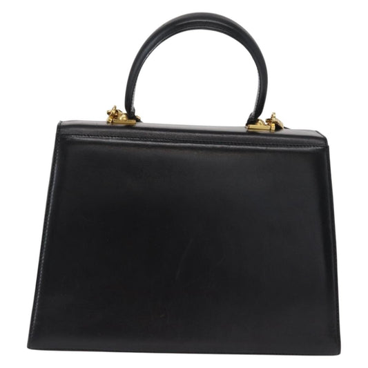 Salvatore Ferragamo Convertible Top Handle Bag Leather, BLACK, LEATHER, Handbag