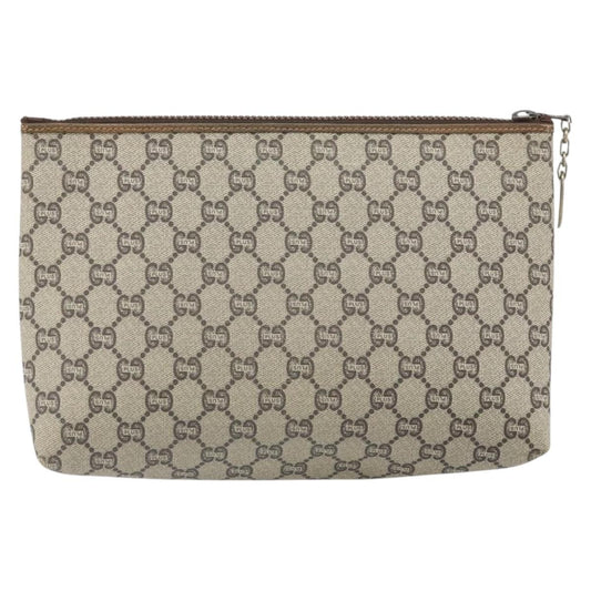 Gucci GG Supreme Clutch bag PVC, BEIGE, CANVAS, Clutche & pouche