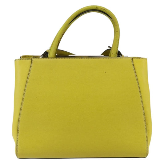 Fendi 2Jours Bag Leather, YELLOW, LEATHER, Handbag