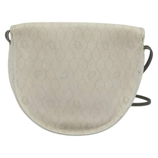 Christian Dior Vintage Honeycomb Shoulder Bag Canvas, WHITE, CANVAS, Shoulder bag