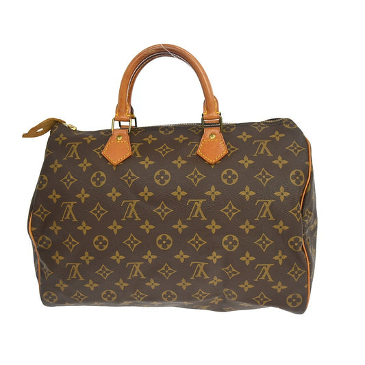 Louis Vuitton Speedy Handbag Monogram Canvas, Brown, Canvas, Handbag